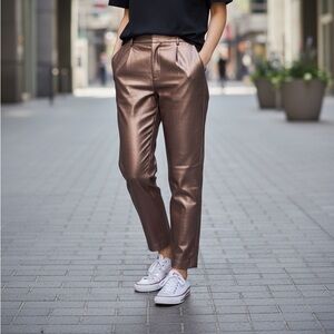 Metallic Gold Brocade Pants